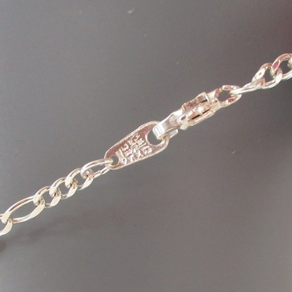 Gorgeous Mexican Large Sterling Silver Jade Pendant Necklace Marked Mexico 925 - Picture 10 of 10